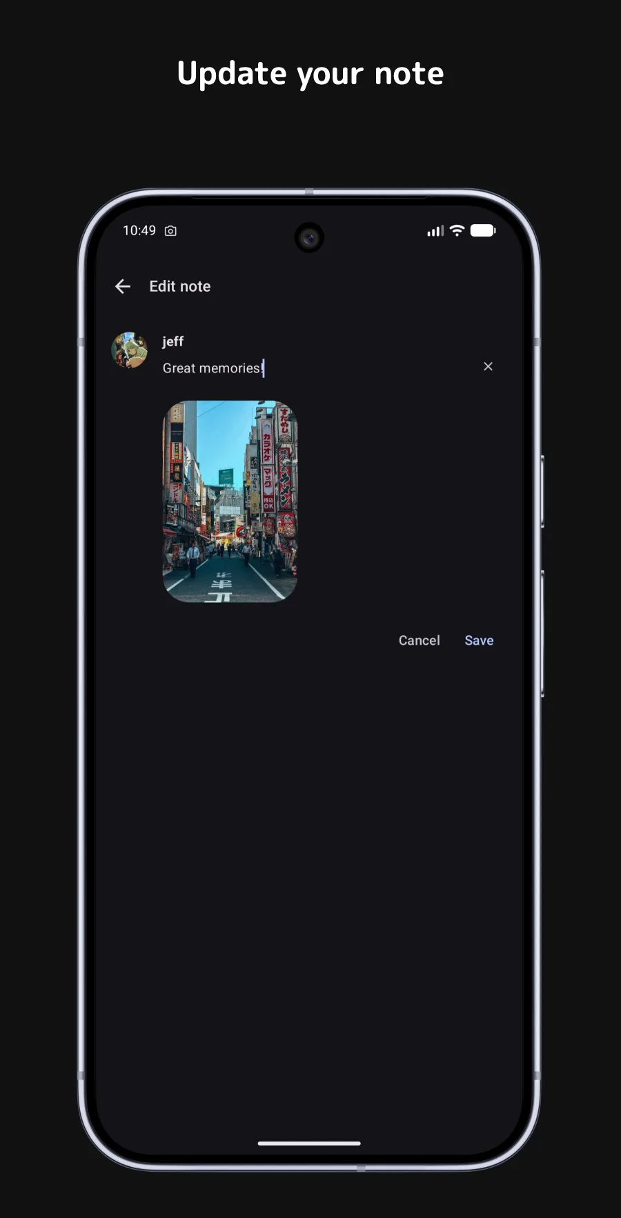 Smart Photos (Android App) — Note editing
